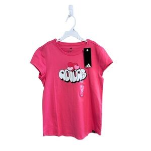 Adidas Girl’s Graphic Pink Tee M